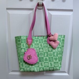 NWT Juicy Couture Sweet Break Time Tote In Retro Green